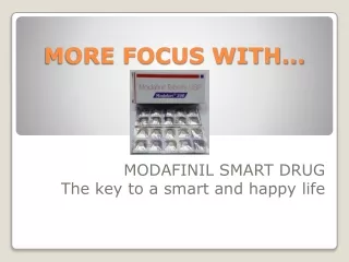more focus with