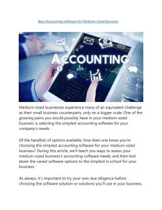 best accounting software for medium sized business