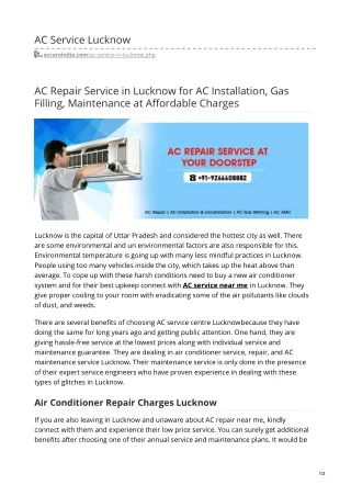 ac service lucknow