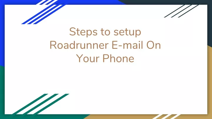 steps to setup roadrunner e mail on your phone