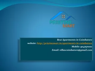 Best Apartments in Coimbatore