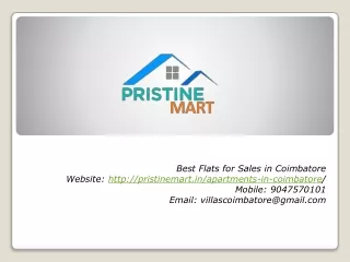 Best Flats for Sales in Coimbatore