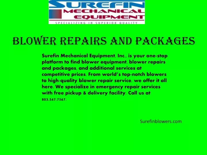 blower repairs and packages