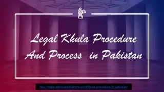 Khula Procedure in Pakistan : Know About Khula in Pakistan