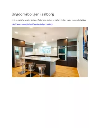 ungdomsboliger i aalborg