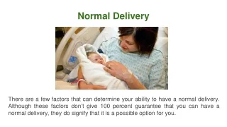 All about Normal Delivery
