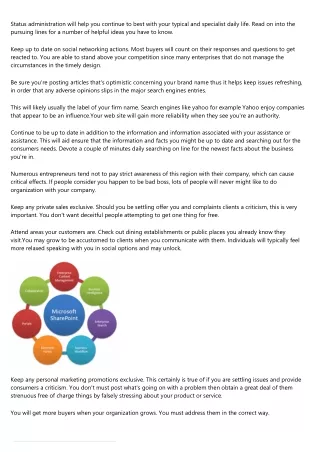 status administration will help you continue