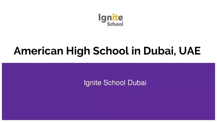 american high school in dubai uae