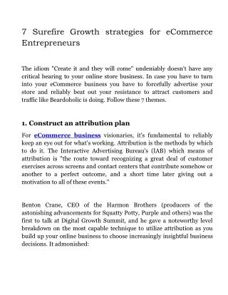 7 Surefire Growth strategies for eCommerce Entrepreneurs