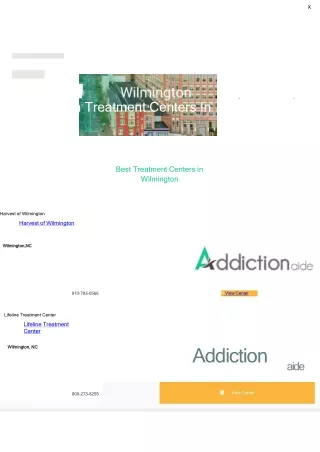 Addiction Treatment Centers In Wilmington