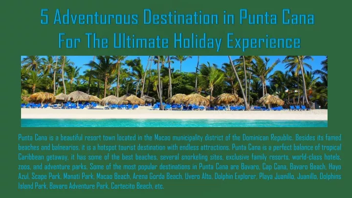 5 adventurous destination in punta cana