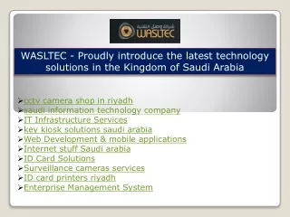 wasltec proudly introduce the latest technology