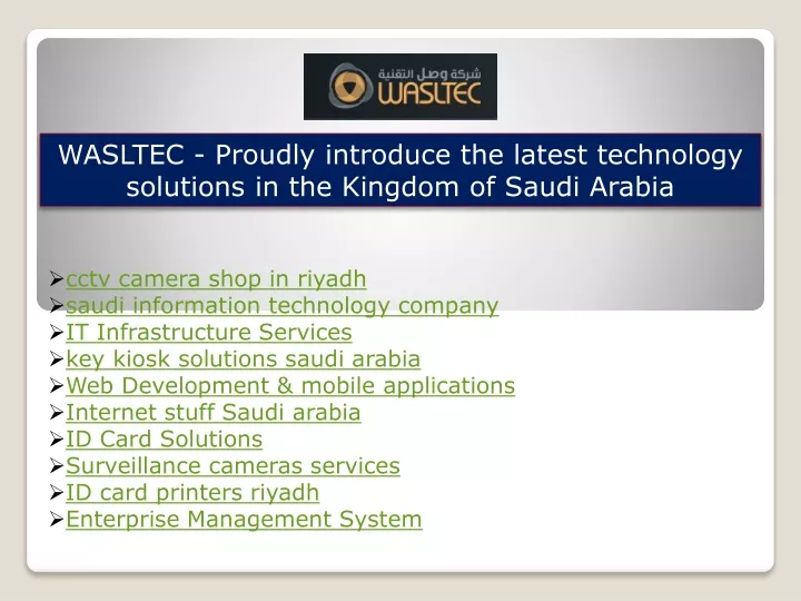 wasltec proudly introduce the latest technology