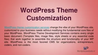 wordpress theme customization