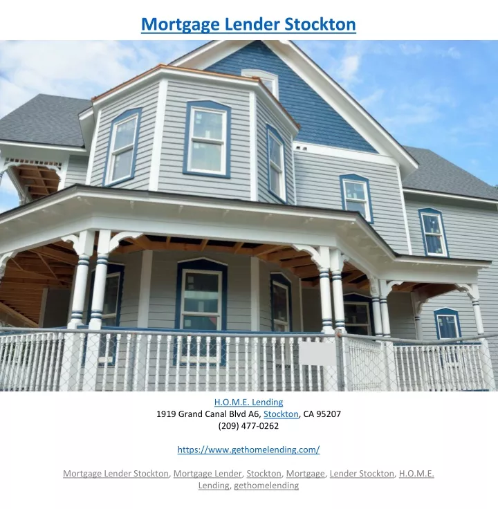 mortgage lender stockton