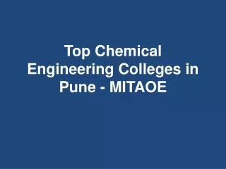 top chemical engineering colleges in pune mitaoe
