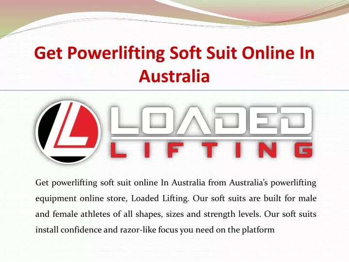 get powerlifting soft suit online in australia