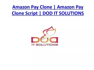 amazon pay clone amazon pay clone script dod it solutions