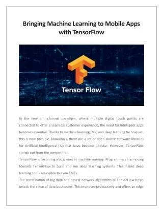 bringing machine learning to mobile apps with
