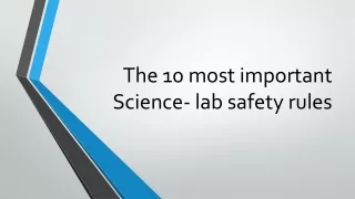 the 10 most important science lab safety rules