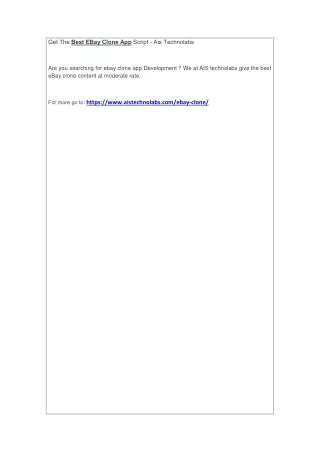 get the best ebay clone app script ais technolabs
