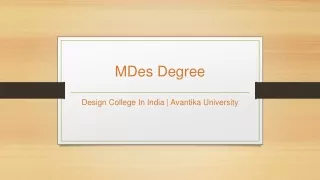 mdes degree