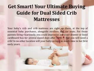 Get Smart! Your Ultimate Buying Guide for Dual Sided Crib Mattresses