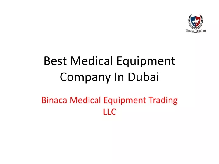 best medical equipment company in dubai