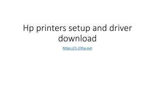 hp printer setup and  driver download