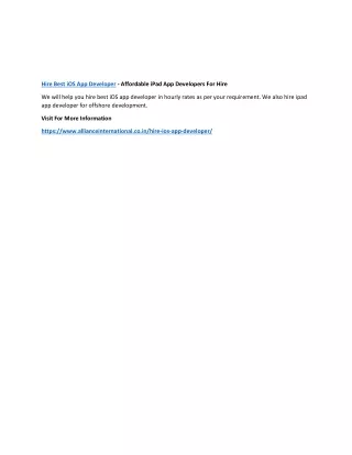 hire best ios app developer affordable ipad