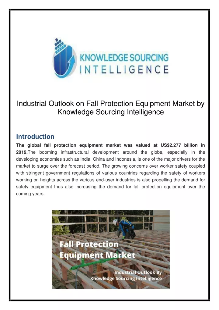 industrial outlook on fall protection equipment