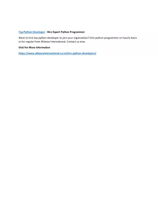 top python developer hire expert python programmer