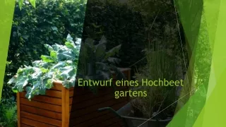 Entwurf eines Hochbeet gartens