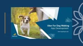 Revolutionize the market with an on-demand dog walking app