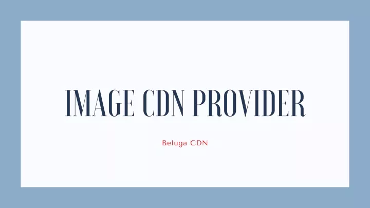 image cdn provider