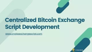 Centralized Bitcoin Exchange Script Development - Coinjoker