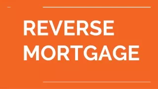 reverse mortgage