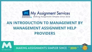 an introduction to management by management