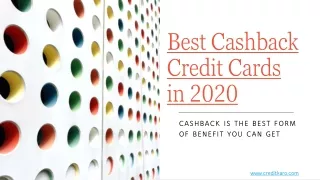 Best Cashback Credit cards in 2020 | Top Offers & Apply For Credit card