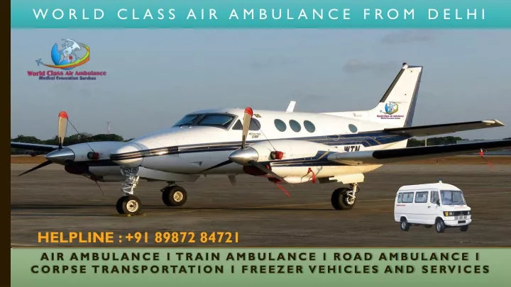 world class air ambulance from delhi