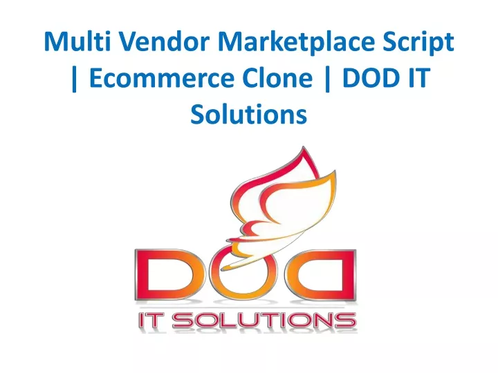 multi vendor marketplace script ecommerce clone dod it solutions