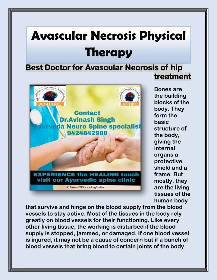 avascular necrosis physical therapy
