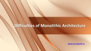  Difficulties of Monolithic Architecture