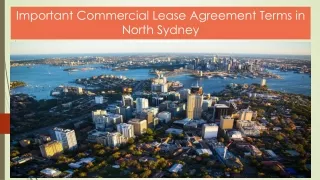 Important Commercial Lease Agreement Terms in North Sydney