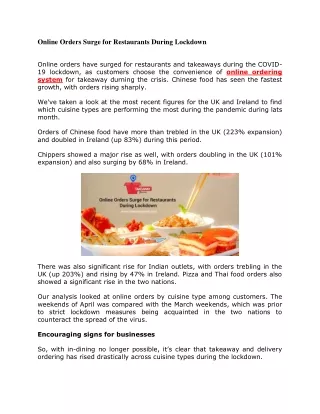 online orders surge for restaurants during