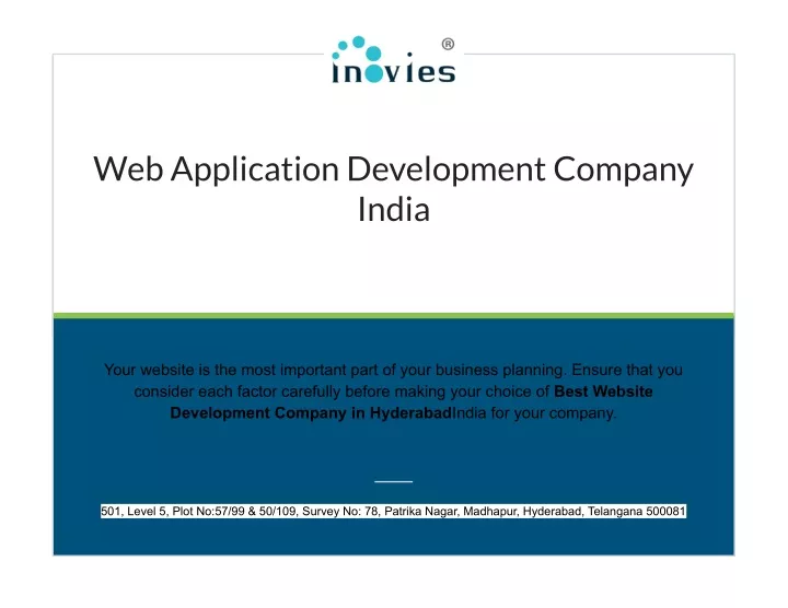 web application development company india