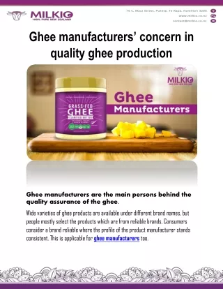 Ghee Manufacturers