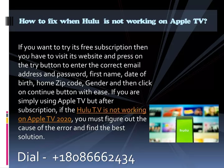 how to fix when hulu is not working on apple tv