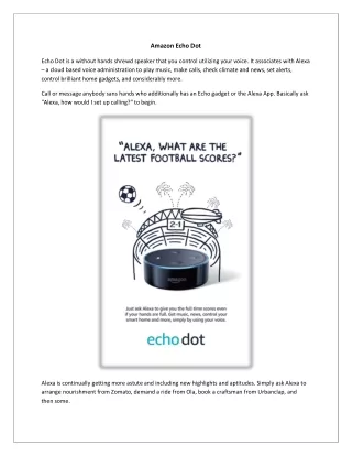 amazon echo dot
