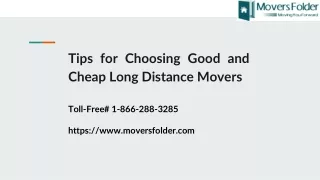 tips for choosing good and cheap long distance movers